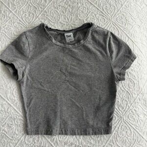 Aritzia TNA Gray Crop Top